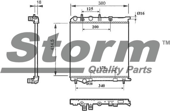 Storm F0903CI - Entretoise / tige, stabilisateur droxauto.com