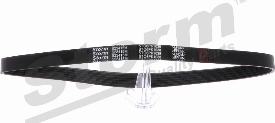 Storm STO6PK1038 - Courroie trapézoïdale à nervures droxauto.com