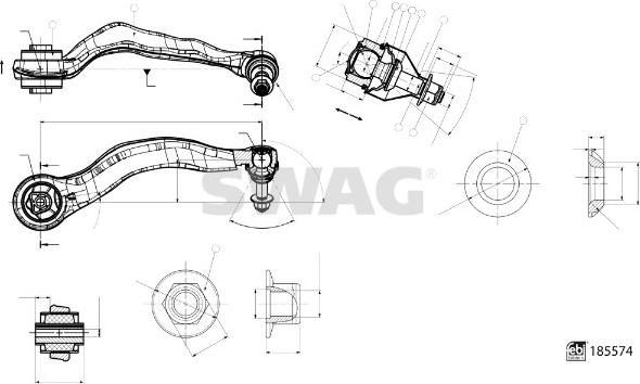 Swag 33 10 9981 - Bras de liaison, suspension de roue droxauto.com