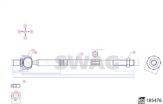 Swag 33 10 9938 - Rotule de direction intérieure, barre de connexion droxauto.com