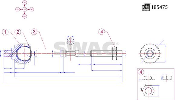 Swag 33 10 9937 - Rotule de direction intérieure, barre de connexion droxauto.com