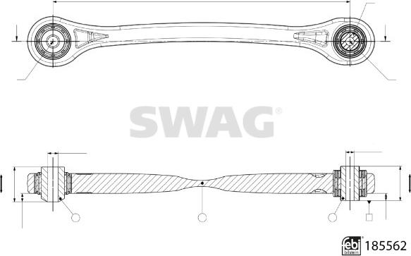 Swag 33 10 9973 - Bras de liaison, suspension de roue droxauto.com