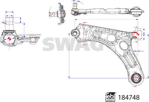 Swag 33 10 9546 - Bras de liaison, suspension de roue droxauto.com