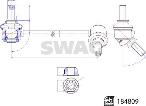 Swag 33 10 9579 - Entretoise / tige, stabilisateur droxauto.com