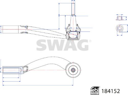 Swag 33 10 9284 - Rotule de barre de connexion droxauto.com