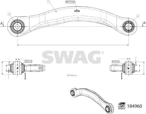 Swag 33 10 9715 - Bras de liaison, suspension de roue droxauto.com