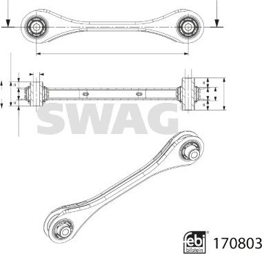 Swag 33 10 0557 - Bras de liaison, suspension de roue droxauto.com
