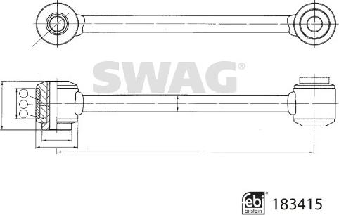 Swag 33 10 8954 - Entretoise / tige, stabilisateur droxauto.com