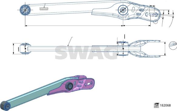 Swag 33 10 8493 - Bras de liaison, suspension de roue droxauto.com