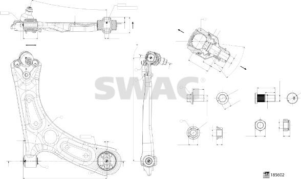 Swag 33 11 0000 - Bras de liaison, suspension de roue droxauto.com