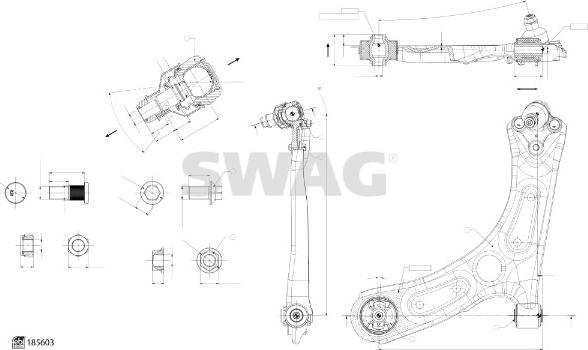Swag 33 11 0001 - Bras de liaison, suspension de roue droxauto.com