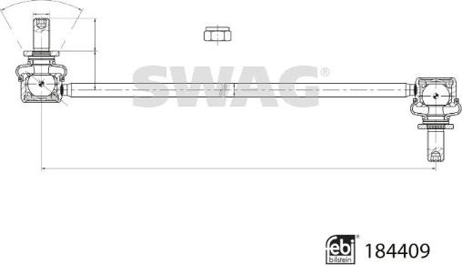 Swag 33 11 0082 - Entretoise / tige, stabilisateur droxauto.com