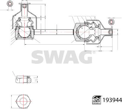 Swag 33 11 1448 - Entretoise / tige, stabilisateur droxauto.com