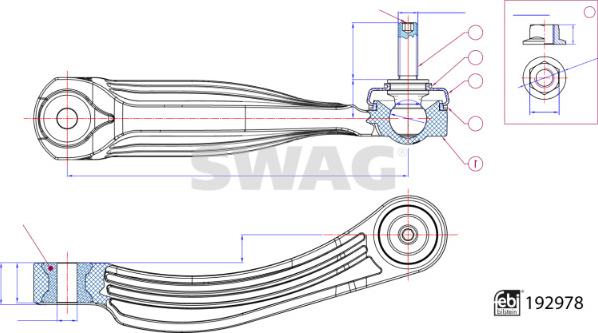 Swag 33 11 1102 - Entretoise / tige, stabilisateur droxauto.com