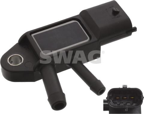 Swag 70 94 5222 - Capteur, pression des gaz échappement droxauto.com