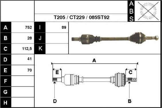 Technika 18085 - Arbre de transmission droxauto.com