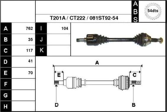 Technika 18081A - Arbre de transmission droxauto.com