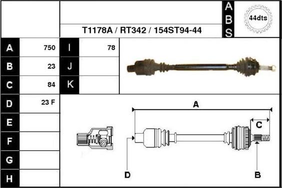 Technika 38154A - Arbre de transmission droxauto.com