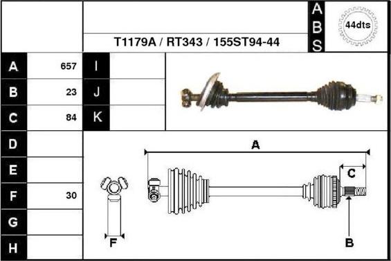 Technika 38155A - Arbre de transmission droxauto.com