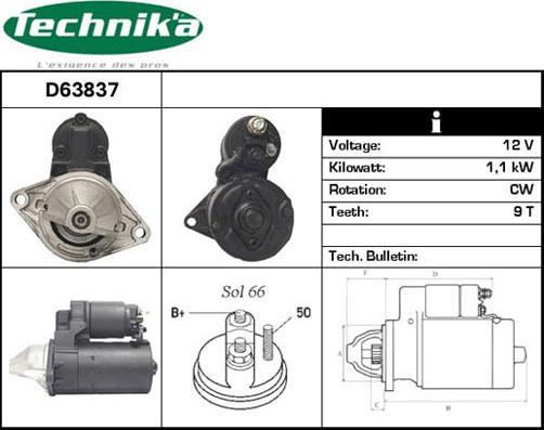Technika D63837 - Démarreur droxauto.com