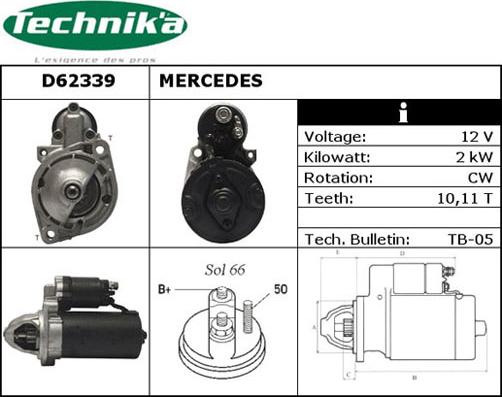 Technika D62339 - Démarreur droxauto.com