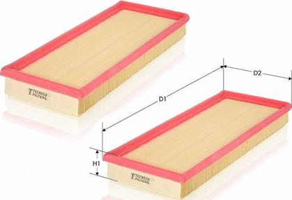 Tecneco Filters AR3698PMX2 - Filtre à air droxauto.com