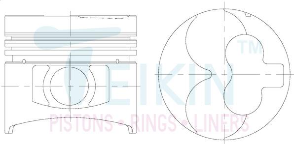 Teikin 44622.050 - Piston droxauto.com