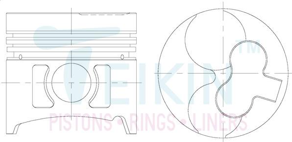 Teikin 44255.050 - Piston droxauto.com