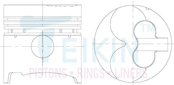 Teikin 44215.050 - Piston droxauto.com