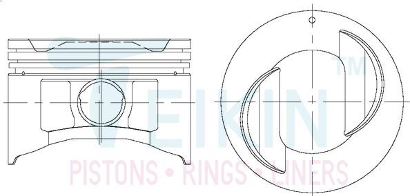 Teikin 44274.025 - Piston droxauto.com
