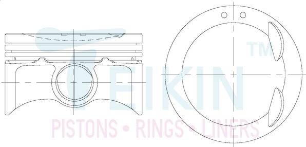 Teikin 45148.025 - Piston droxauto.com