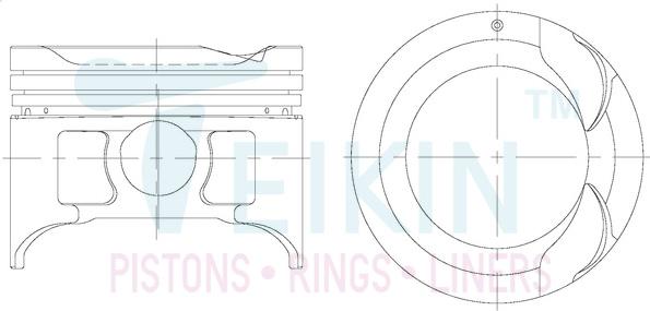 Teikin 45143.025 - Piston droxauto.com