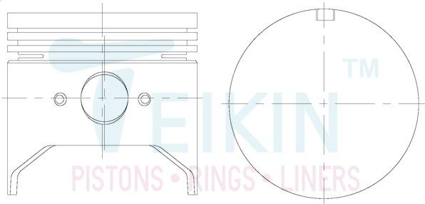 Teikin 46189.025 - Piston droxauto.com