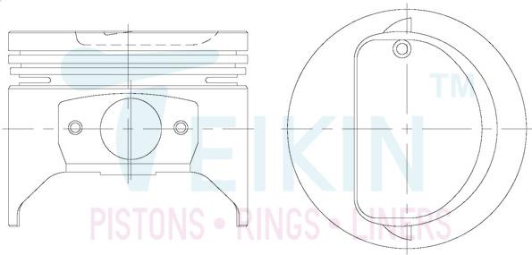 Teikin 46120.100 - Piston droxauto.com