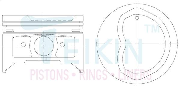 Teikin 46122.150 - Piston droxauto.com