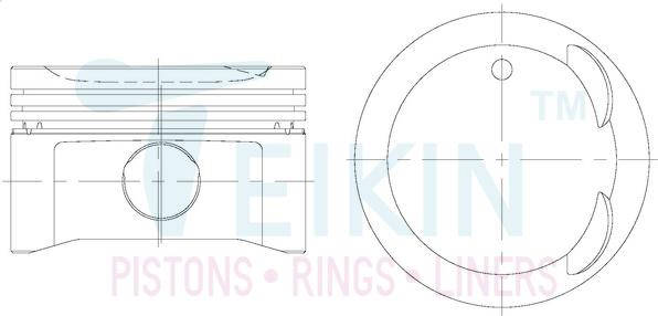 Teikin 46361.025 - Piston droxauto.com
