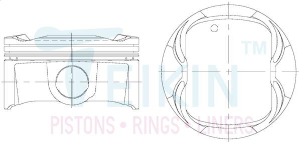 Teikin 46363.025 - Piston droxauto.com