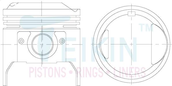 Teikin 46338.STD - Piston droxauto.com