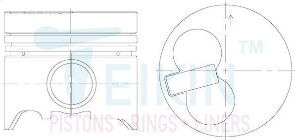 Teikin 46260.050 - Piston droxauto.com