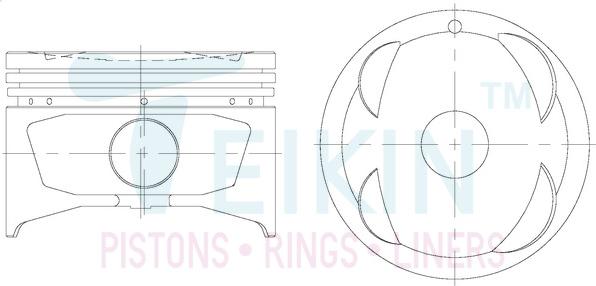 Teikin 46262.025 - Piston droxauto.com