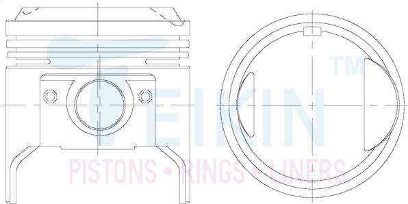 Teikin 46207.050 - Piston droxauto.com