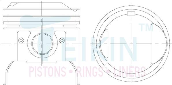 Teikin 46211.050 - Piston droxauto.com