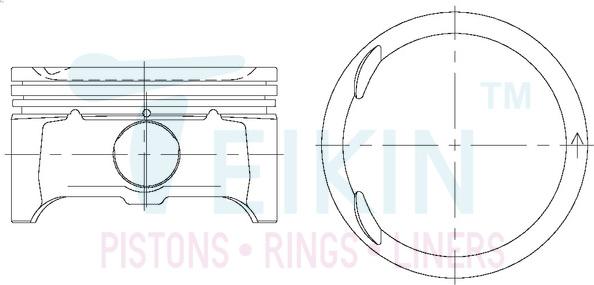 Teikin 42205.025 - Piston droxauto.com