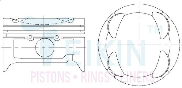 Teikin 42202.025 - Piston droxauto.com