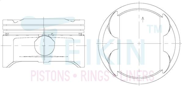 Teikin 51144.025 - Piston droxauto.com