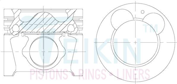 Teikin 51154AG.STD - Piston droxauto.com