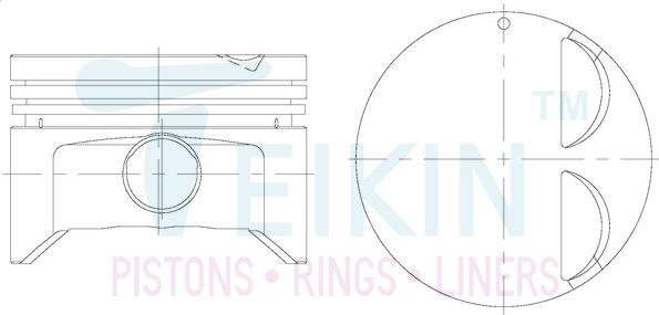 Teikin 51116.025 - Piston droxauto.com