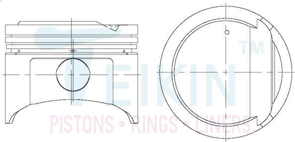 Teikin 51120.075 - Piston droxauto.com