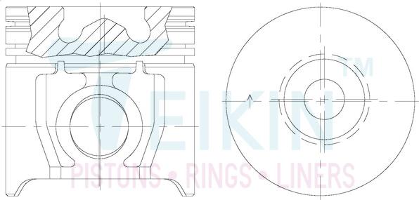 Teikin 35601A.065 - Piston droxauto.com