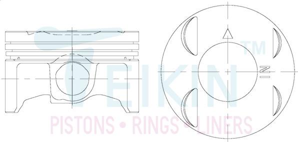 Teikin 38659.025 - Piston droxauto.com